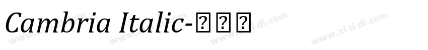 Cambria Italic字体转换